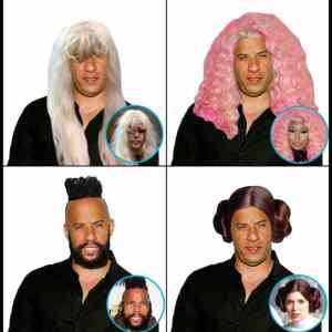 Obrázek '- Vin Diesel with other celebrities hair -      21.07.2013'