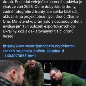 Obrázek '134 dronu misto 26 tisic - dekujeme pane vetchy'
