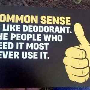 Obrázek 'Common sense and deodorant'