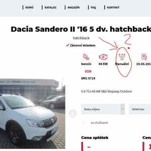 Obrázek 'Dacia system razeni'