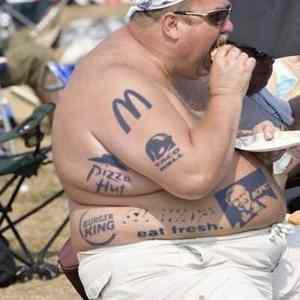 Obrázek 'Fat Fast Food Man Photoshop'