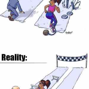 Obrázek 'Feminist fantasy vs reality'