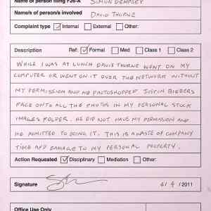 Obrázek 'Formal complaint'