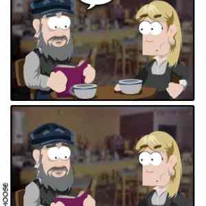 Obrázek 'George R. R. Martin has lunch with JK Rowling'