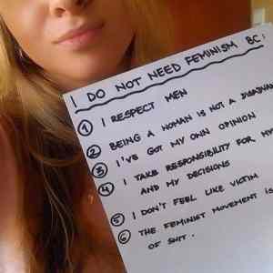 Obrázek 'Hot girls dont need feminism'