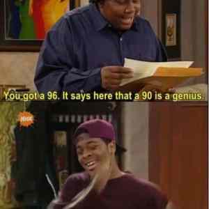Obrázek 'It says here that a 90 is a genius'