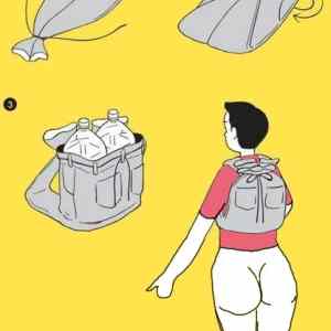 Obrázek 'Jak udelat batoh z kalhot v pripade nouze'