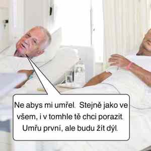 Obrázek 'Klaus se Zemanem v nemocnici'