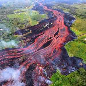 Obrázek 'Lava flows Pahoa Hawaii May 19 2018'