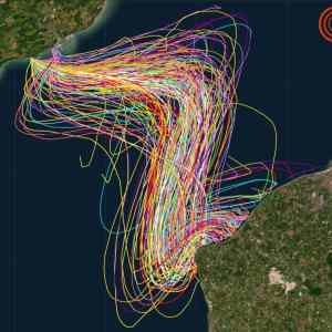 Obrázek 'Map of English Channel swims completed so far this season'