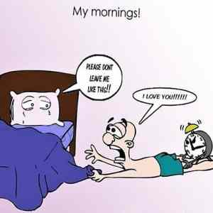 Obrázek 'Me and my bed have a lovely relationship'