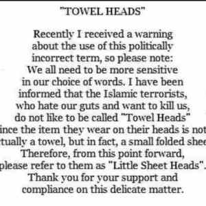 Obrázek 'No towel head'