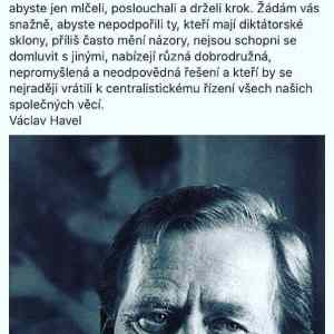 Obrázek 'Pan prezident Havel varoval pred poslusnoti'