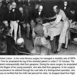 Obrázek 'Picture of the day - Robert Liston the worst surgeon of all time'