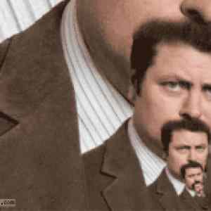 Obrázek 'Recursive Ron Swanson mustache hair 12-01-2012'