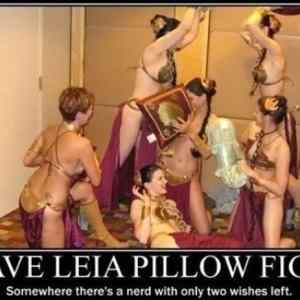 Obrázek 'Slave Leia Pillow Fight'