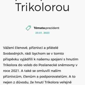 Obrázek 'Svobodni se zpetne omlouvaji za spolupraci s trikolorou - je to jedina strana...'