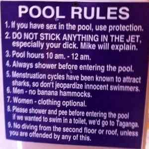Obrázek 'Swimming pool rules'