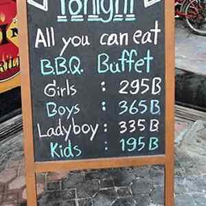 Obrázek 'The Worlds Funniest BBQ Buffet Price List'