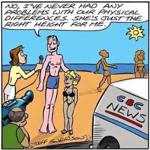 Obrázek 'Today cartoon joke - Just the Right Height'