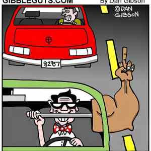 Obrázek 'Today cartoon joke - Nerd Driving'