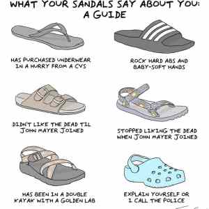 Obrázek 'What you sandals says about you'