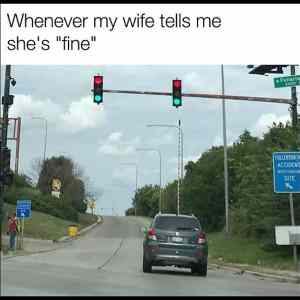 Obrázek 'Whenever My Wife Tells Me She Is Fine'
