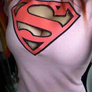 Obrázek 'X- Superwoman T-Shirt Cleavage'
