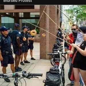 Obrázek 'blursed protest  donut bait'