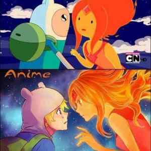 Obrázek 'cartoon vs anime'