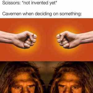 Obrázek 'caveman decision making'