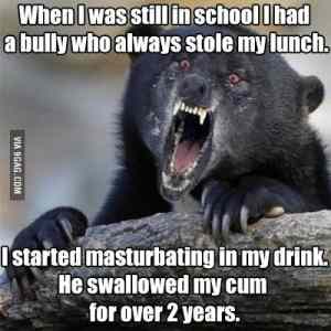 Obrázek 'confession bear cum in drink'