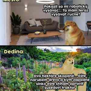 Obrázek 'dedina vs mesto'