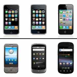 Obrázek 'evolution of iphone and android'