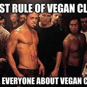 Obrázek 'first rule of vegan club'