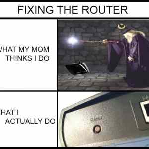 Obrázek 'fixing the router '
