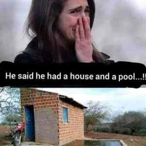 Obrázek 'he has house and pool'