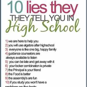 Obrázek 'lies in high school'