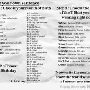 Obrázek 'make your own sentence'