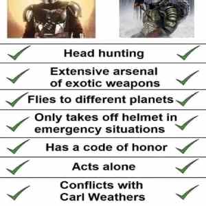 Obrázek 'mandalorian vs predator'
