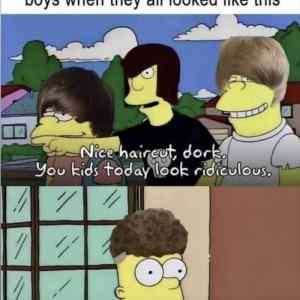 Obrázek 'milenial vs zoomer hair'