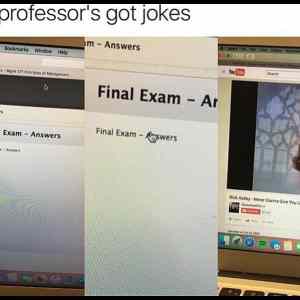 Obrázek 'my profs got jokes'