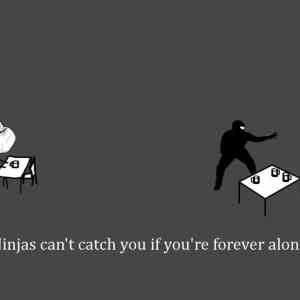 Obrázek 'ninjas forever alone'