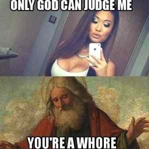 Obrázek 'only god can judge me'