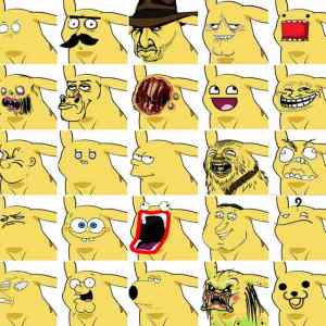 Obrázek 'pikachu faces'