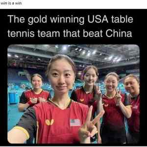 Obrázek 'pingpong zlata medajle pro USA'