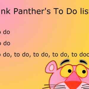 Obrázek 'pink panthers to do list'