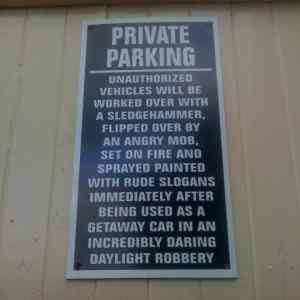 Obrázek 'private parking warning'
