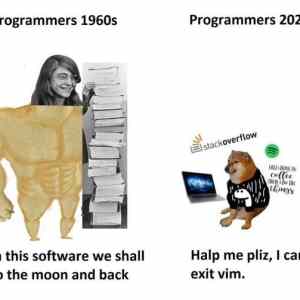 Obrázek 'programmerz 1960 vs 2020'