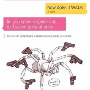 Obrázek 'spider carying guns'